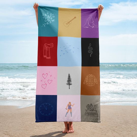 Taylor Beach Towel, taylor version Beach Towel, Eras Tour Beach Towel, Kids Towel, Taylor Merch, Eras Tour Merch, Summer Birthday Gift