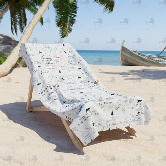 TS Doodles Beach Towel, Swift Inspired, Era Merch
