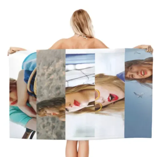 Taylor Beach Towel Make a Splash with Your Favorite Star
