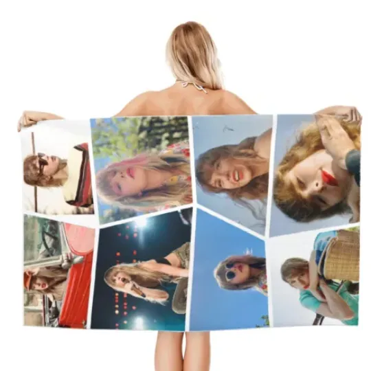 Taylor Fans, Stay Dry in Style – Super Absorbent Beach Towel!