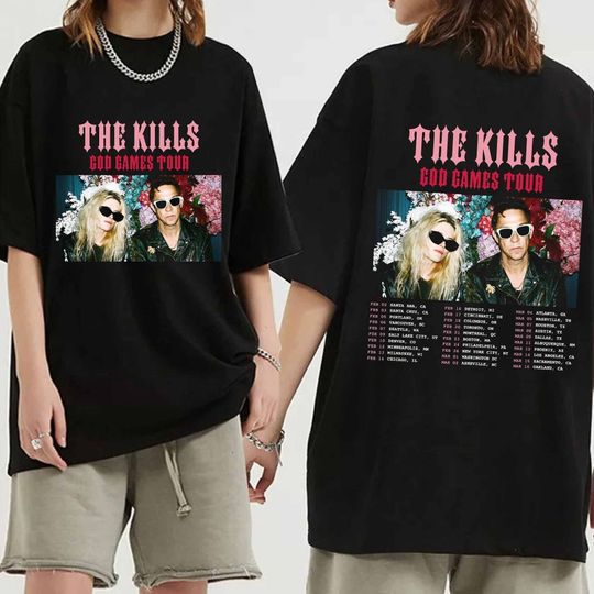 The Kills God Games Tour 2024 Concert Double Sided Unisex T-Shirt