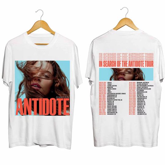 Fletcher In Search of the Antidote Tour 2024 Fan Merch Double Sided T-Shirt