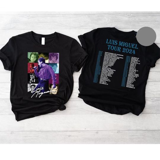 Luis Miguel Tour 2024 Shirt, Luis Miguel 2024 Concert Merch Double Sided Unisex T-Shirt
