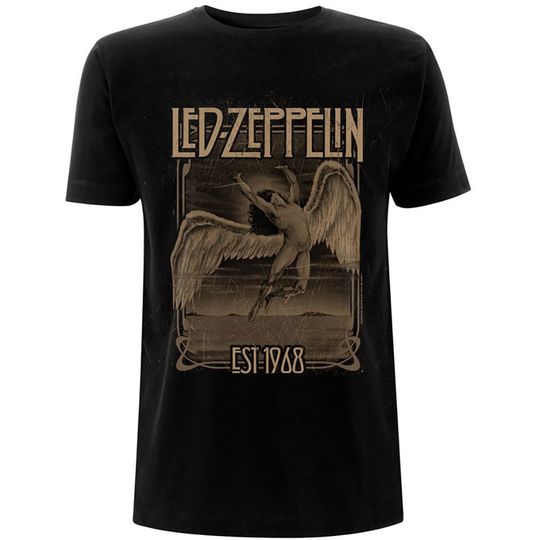 LED ZPELIN Falling Faded Design T Shirt A Rock Off Officially Licensed Product Unisex Adult Sizes