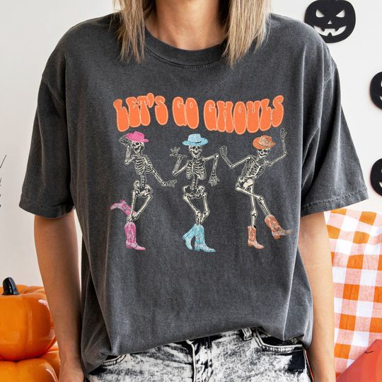 Let's Go Ghouls shirt,Ghost Tee,Comfort Colors Shirt,Let's Go Girls,Spooky Season,Vintage Halloween Shirt, Retro Fall Shirt, Fall Shirt