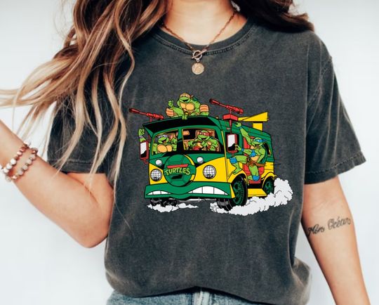 Ninja Turtles Bus Shirt, Ninja Turtles Birthday, Teenage Mutant Ninja Turtles Shirt