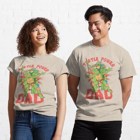 Teenage Mutant Ninja Turtles Dad Turtle Power Poster Classic T-Shirt