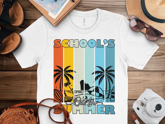 Schools Out for Summer T-Shirt, Retro Beach Vacation