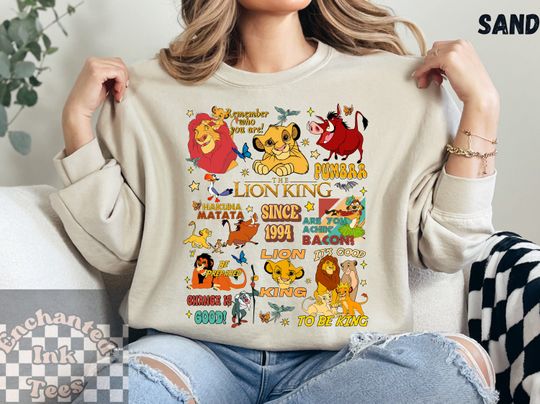 Lion King Doodles Vintage Disney Sweatshirt