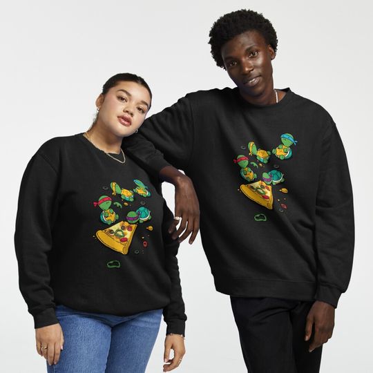 Pizza Lover Ninja Turtles Pullover Sweatshirt