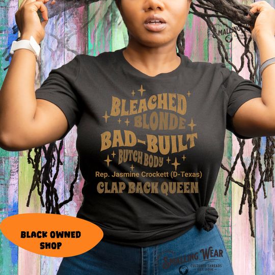 Rep Crockett Political T-shirt, Bad Built Feminist Shirt