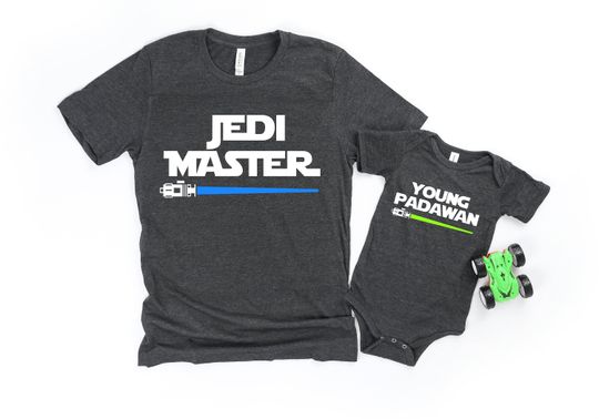 Jedi Master Young Padawan Shirts, Matching Star Wars T-Shirt, Father's day shirt, Dad gift