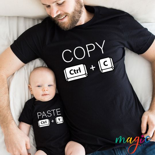 Copy Paste Matching Dad And Kids T-shirts, Father's day shirt, Dad gift