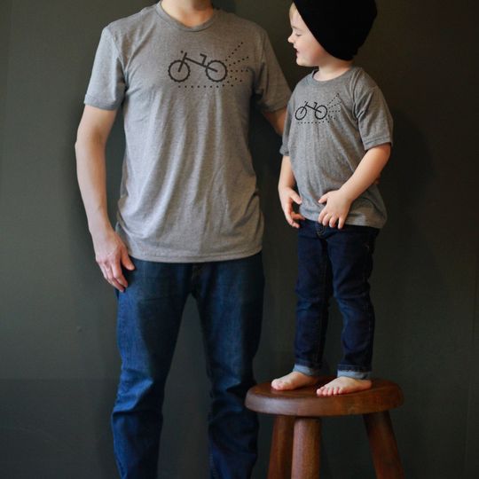 Father Son Matching Shirts - Bike Shirt - Bike Gifts - Dad and Baby Shirts - Dirt Bike - Mountain Bike