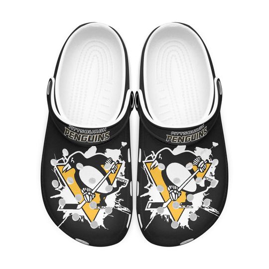 Pittsburgh Penguins Sandals, Clogs, Toe Sandal Soft Lightweight Footwear Men Women