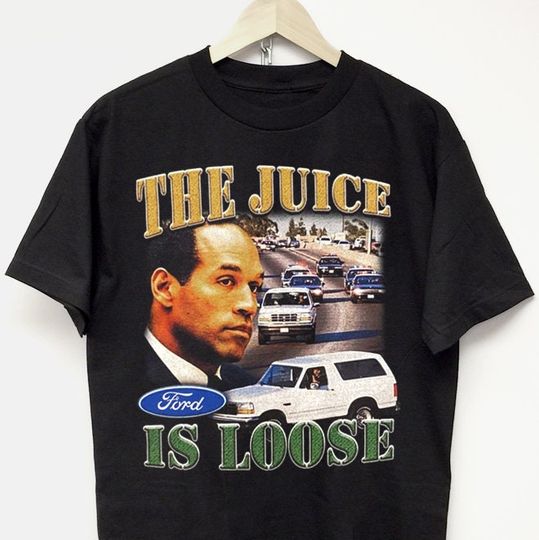 The Juice Is Loose Oj T-shirt Vintage Rap Tee Hip Hop Concert 90 Y2k