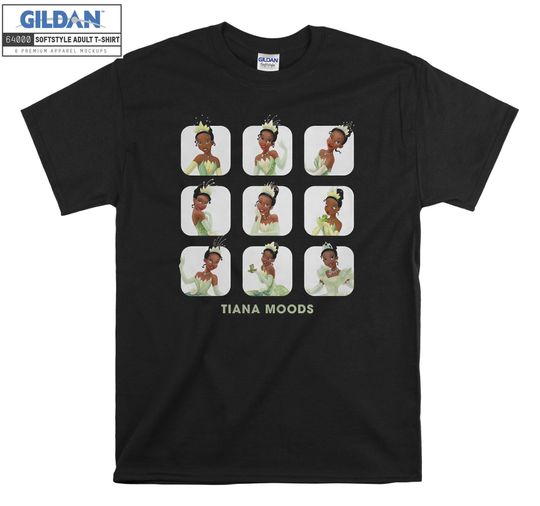 Tiana Moods Cute Face Box Up Disney Unisex T-Shirt