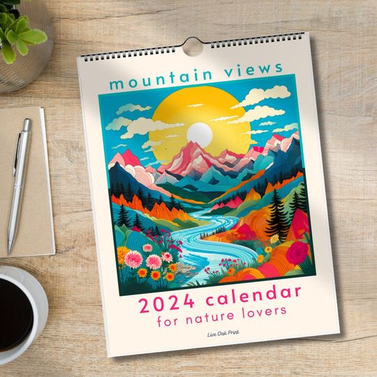 2024 Calendar - Wall Calendar 2024 - Seasonal Art - Boho Art Calendar -  Nature Lover Gift