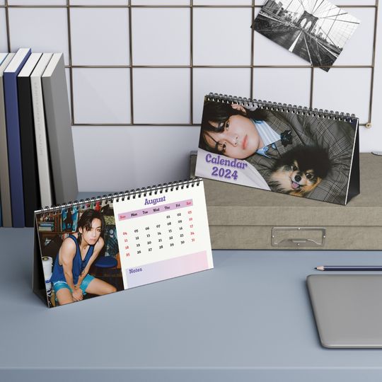 Taehyung V BTS Calendar 2024 | Desk Calendar Planner | Gift Ideas | Christmas Gift
