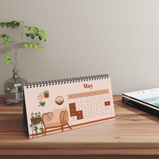 Cozy Home Design Calendar 2024 | Desk Calendar Planner | Gift Ideas | Christmas Gift
