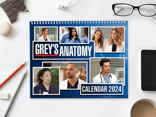 Calendars 2024 Grey, Wall Decoration