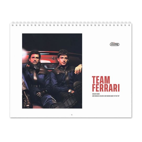 Charles Leclerc & Carlos Sainz - Team Ferrari - 2024 Wall Calendar