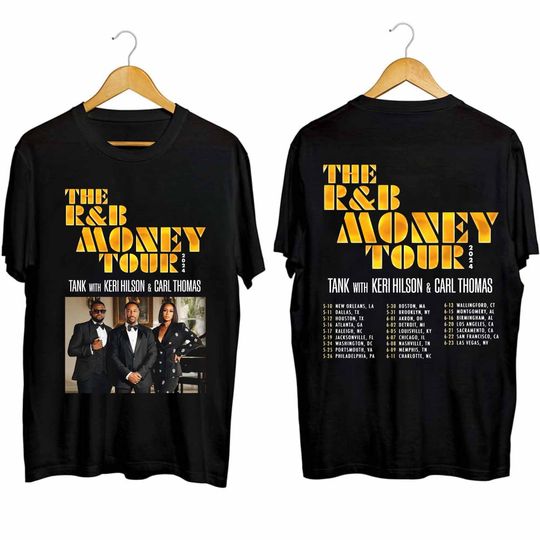 Tank with Keri Hilson and Carl Thomas - The R&B Money Tour 2024 Double Sided Shirt