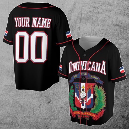 Dominican Republic Flag Dominicana Personalize Name Number 3D Baseball Jersey
