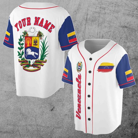 Venezuela Coat of Arms Personalized 3D Baseball Jersey