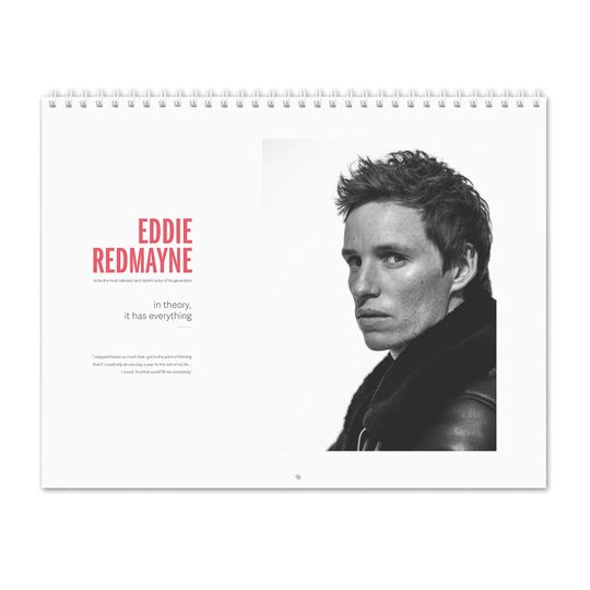 Eddie Redmayne Vol.2 - 2024 Wall Calendar