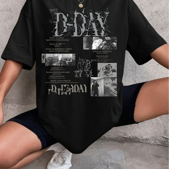 Agust D T-Shirt , D Day Album Tracklist Shirt, Agust D World Tour Shirt