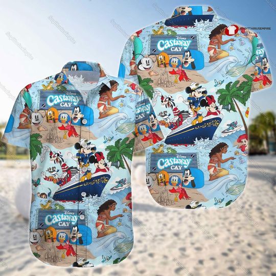 Mickey Cruise Hawaiian Shirt, Disney Cruise Shirt, Disney Cruise Family Vacation Shirt, Disney Pirate Shirt, Mickey Pirate Button Shirt