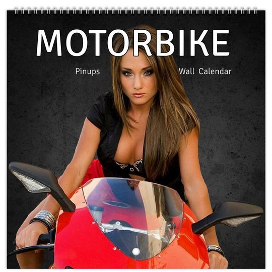 Hot Motorbike Pinup Babes Wall calendar, New Year Gift