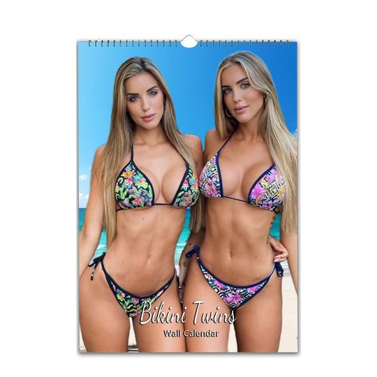 Bikini Twins Sexy Hot 2024 Wall calendar