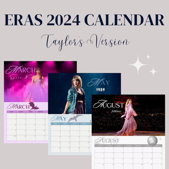 Taylor Calendar, Eras Tour Wall calendar, Celebrity Calendar, Artist Calenda