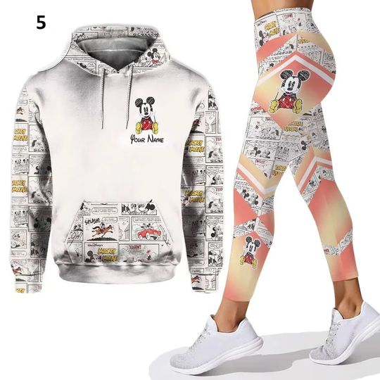 Disney Mickey Mouse 3D Hoodie Leggings Set