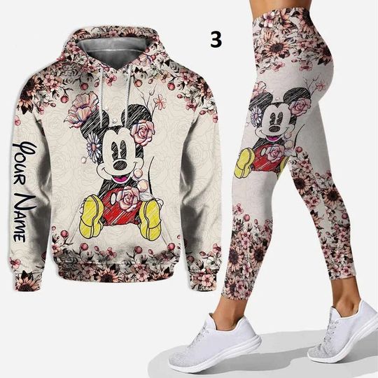 Disney Mickey Mouse 3D Hoodie Leggings Set