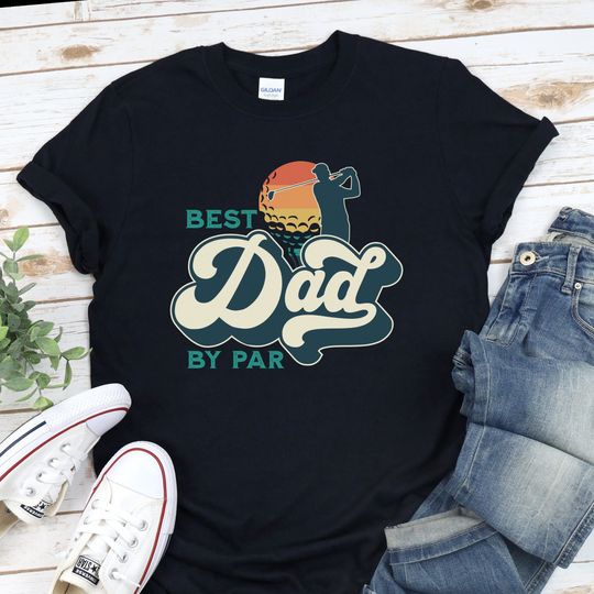 Best Dad By Par Shirt for Men, Daddy Golf Shirts, Golfer Gifts