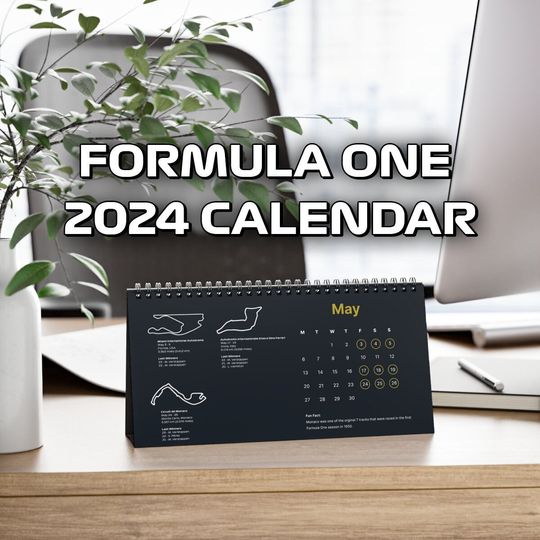 F1 Calendar 2024 Formula One Racing Desk Calendar | F1 Fan Gift Christmas, 2024 Grand Prix Schedule