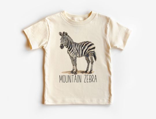 Mountain Zebra Toddler Shirt - Cute Educational Zebra Species Clothing
