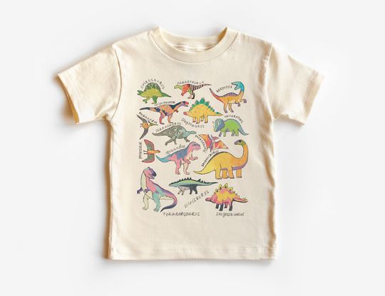 Cute Dinosaur Toddler Shirt, Future Paleontologist, Dino Names