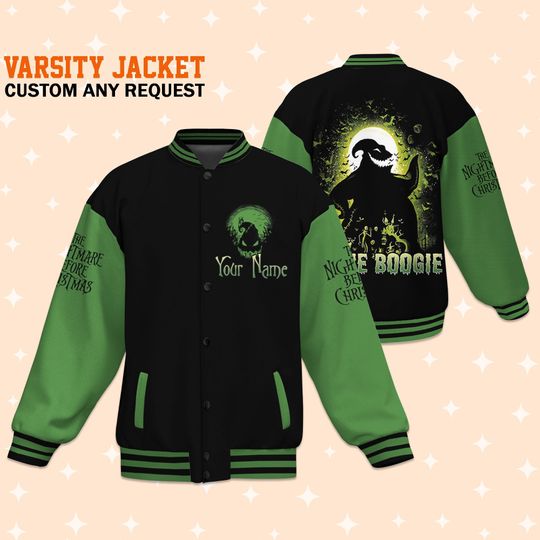 Personalized The Nightmare Before Christmas Oogie Boogie Black Green, For disney fan, Custom Disney Jacket