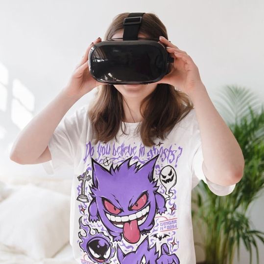 Gengar Gastly T-Shirt, Video Game T-Shirt, Japanese Anime, Haunter Shirt, Gengar Shirt