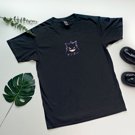 Gengar Gastly T-Shirt, Video Game T-Shirt, Japanese Anime, Haunter Shirt, Gengar Shirt