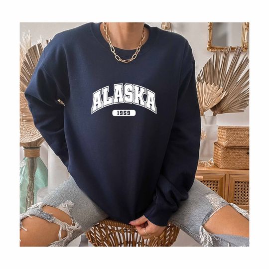Alaska 1959 Shirt, Alaska Sweatshirt, Family Cruise, Matching Travel Sweatshirt