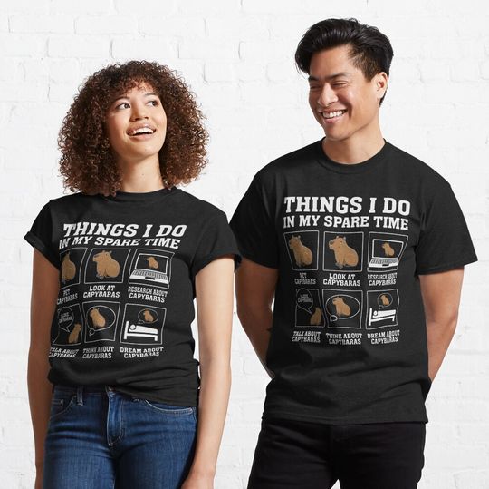 Things I Do In My Spare Time Capybara Funny T-Shirt