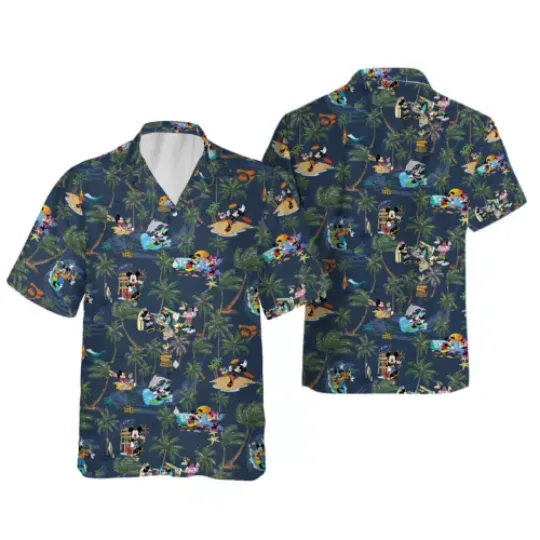 Mickey and Friends Hawaiian Shirt, Disneyland Aloha Hawaiian Shirt