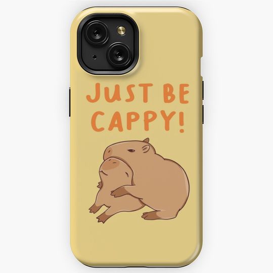 Just be cappy! And hug a capybara iPhone Case