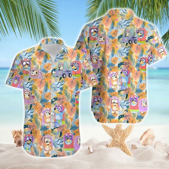 BlueyDad Hawaiian Shirt, BlueyDad Beach Shirt
