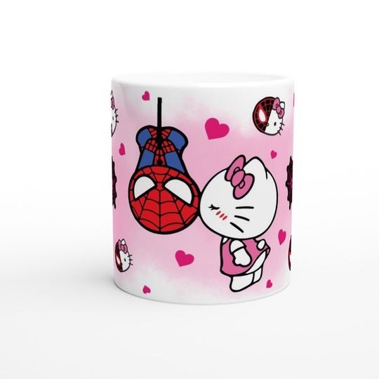 Spider And Kitty Cute Valentine's Day gift Coffee Mug
